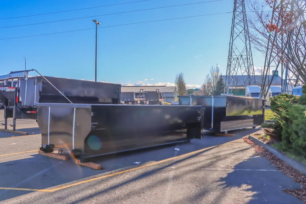 Roll-off dumpster ready for waste disposal at job site for Residential Dumpster Rental in Killingworth